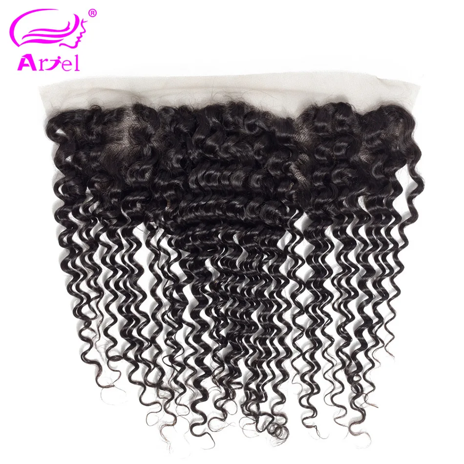 

Ariel Brazilian Deep Wave 13*4 Ear to Ear Free Part Lace Frontal Closure With Baby Hair 100% Remy Human Hair 8-20 Inch No Smell