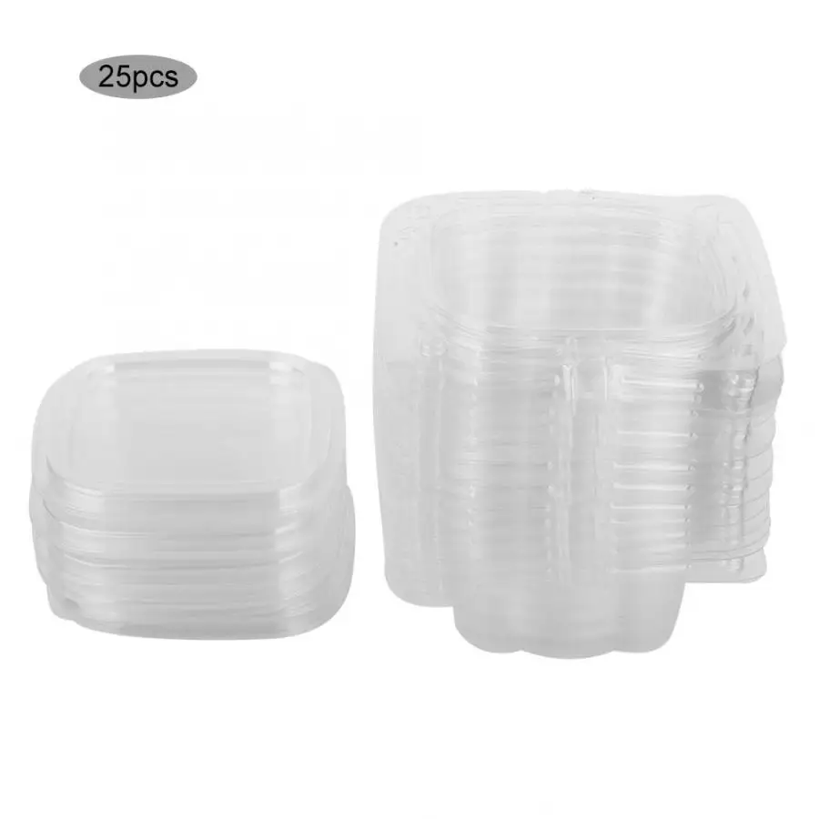 

Remote Control Holder Storage Box 25 PCS Disposable Plastic Cake Container Food Fruit Storage Box With Handle Jewelery Box