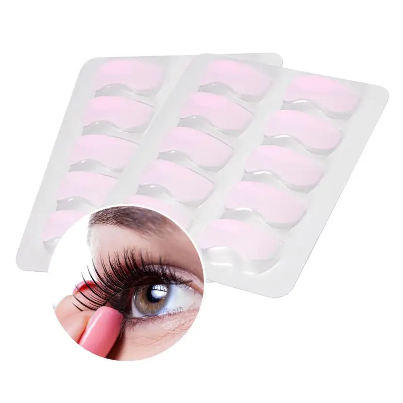 

10pcs Silicone Pink Eyelash Lift Perming Silicone Curler Pads Shield Rods with Embedded Ridges 2U1013