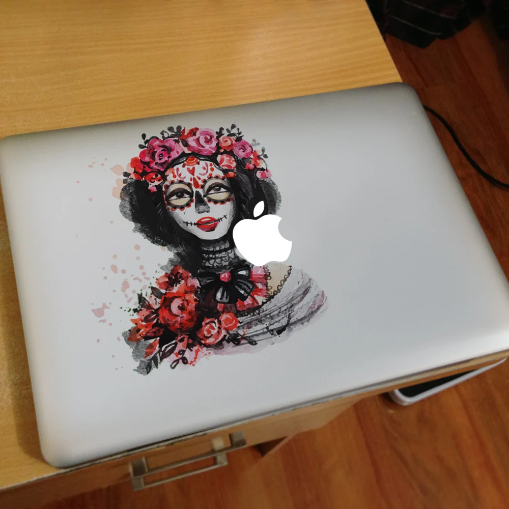 Виниловая наклейка для ноутбука с розовыми листьями strange woman сделай сам Macbook Pro Air 11