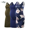 Pack of 3pcs Maternity Women Dress Pregnancy Dresses Mama Clothes Flattering Side Ruching Scoop Neck Pregnant Womens Clothing ► Photo 1/6