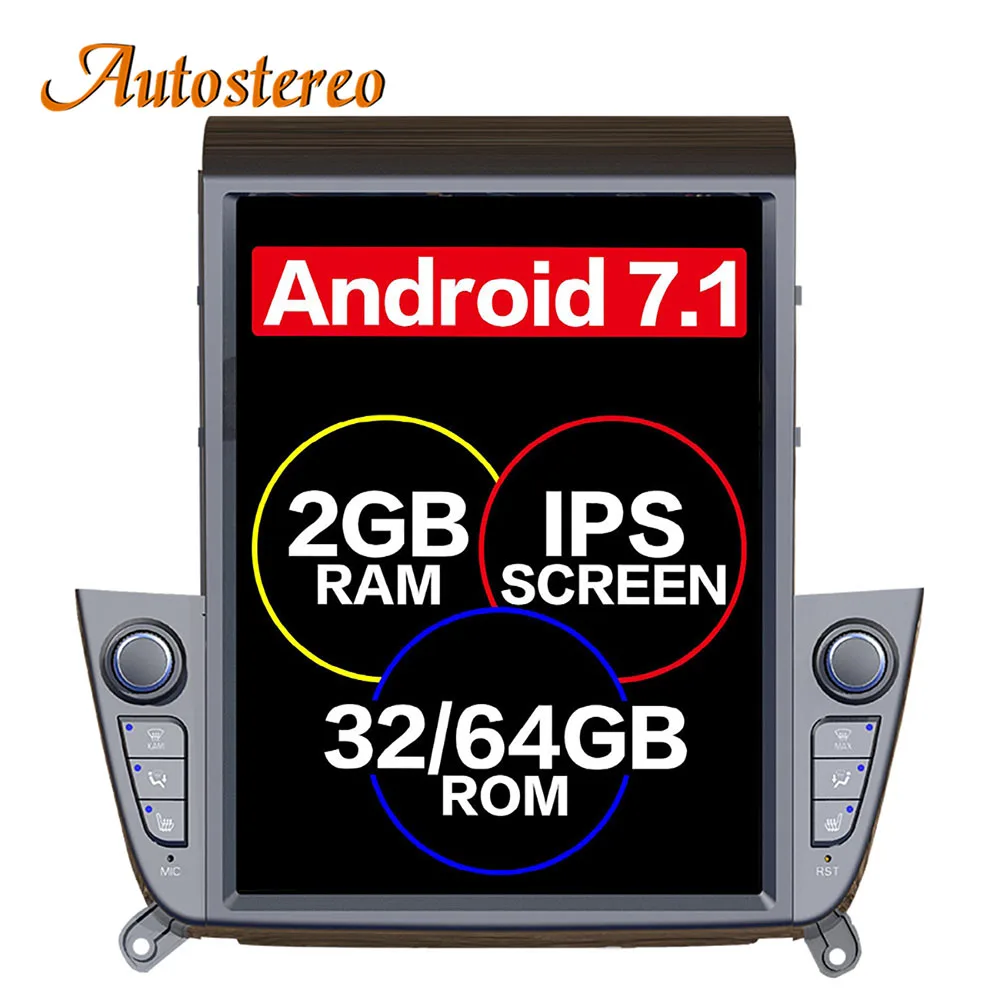 

Tesla style Android 7 Car No DVD Player GPS Navigation For Hyundai IX35 2018+ radio tape recorder stereo multimedia IPS headunit