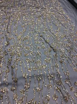 

Shinning glued Glitter Fabric Jolin-241 for wedding Dress