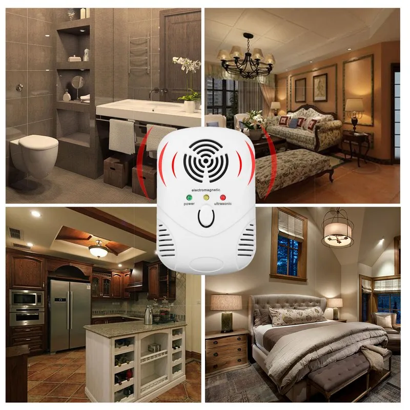 110-250V6W Electronic Ultrasonic Mouse Killer Mosquito Mouse Cockroach Trap Killer Mosquito Insect Repellent Rats Pest Control (7)