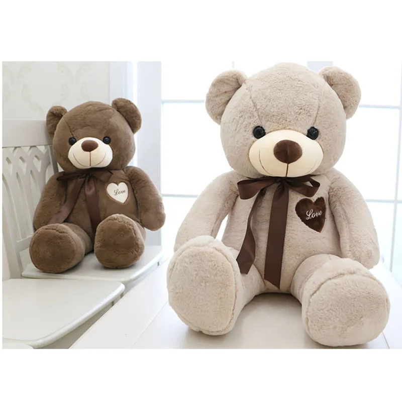 80cm Big Teddy Bear Stuffed Soft Plush Animal Toys Valentine Birthday Kids Gifts 