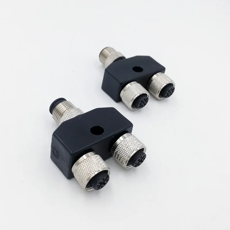 

M12 three-way pipe waterproof sensor connector Male Female 4 5 pin Conversion plug