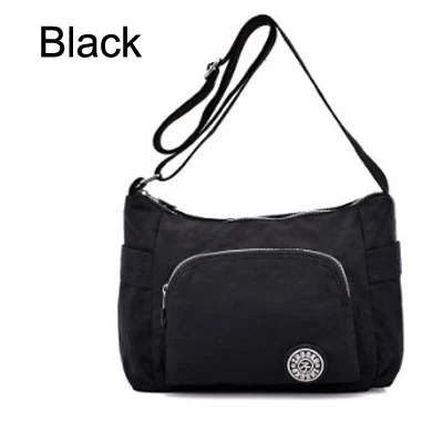 Сумки на плечо для женщин, водонепроницаемые нейлоновые женские сумки-мессенджеры, сумки-тоут, повседневные клатчи, дорожные сумки через плечо, сумка Kipled - Цвет: Black