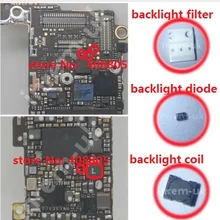 10 компл./лот, подсветка, исправить комплект для iPhone 5 5G подсветка диод D1+ подсветки катушки L" L" FL24 FL25 FL26 3 подсветка предохранитель фильтр