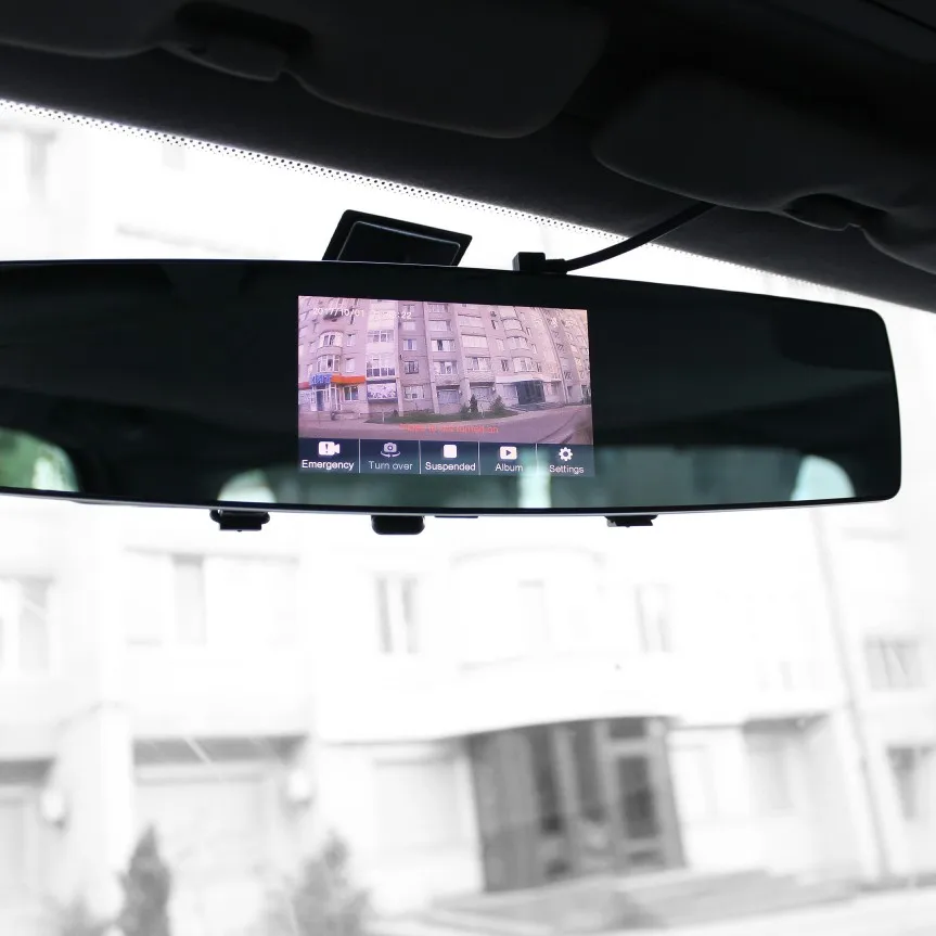 YI Rearview Mirror Dash Cam Touch Screen Front Rear View HD Auto Video Car Wifi DVR Camera Recorder G Sensor Night Vision 