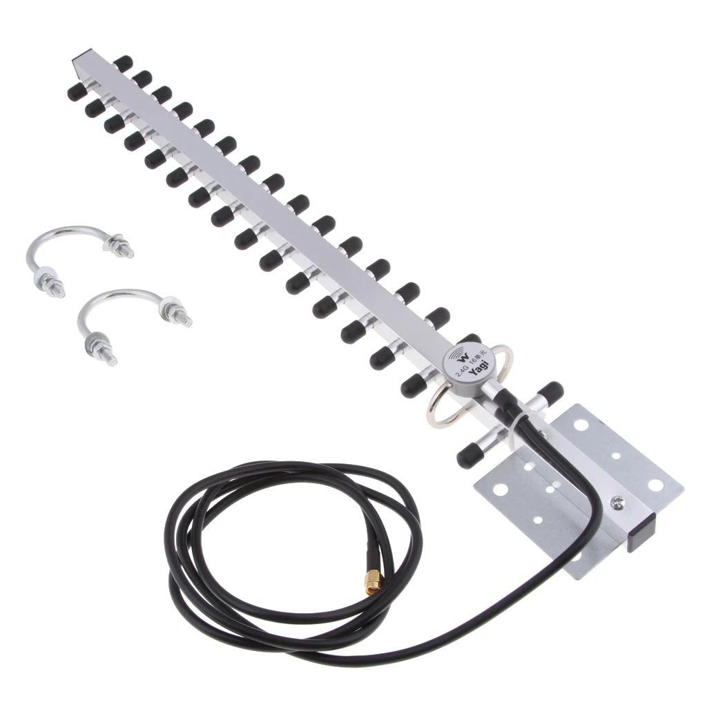 2 4G 25dBi 16 элементов Направленная антенна Yagi RP SMA разъем 1 8: (макс.) шт. WLAN