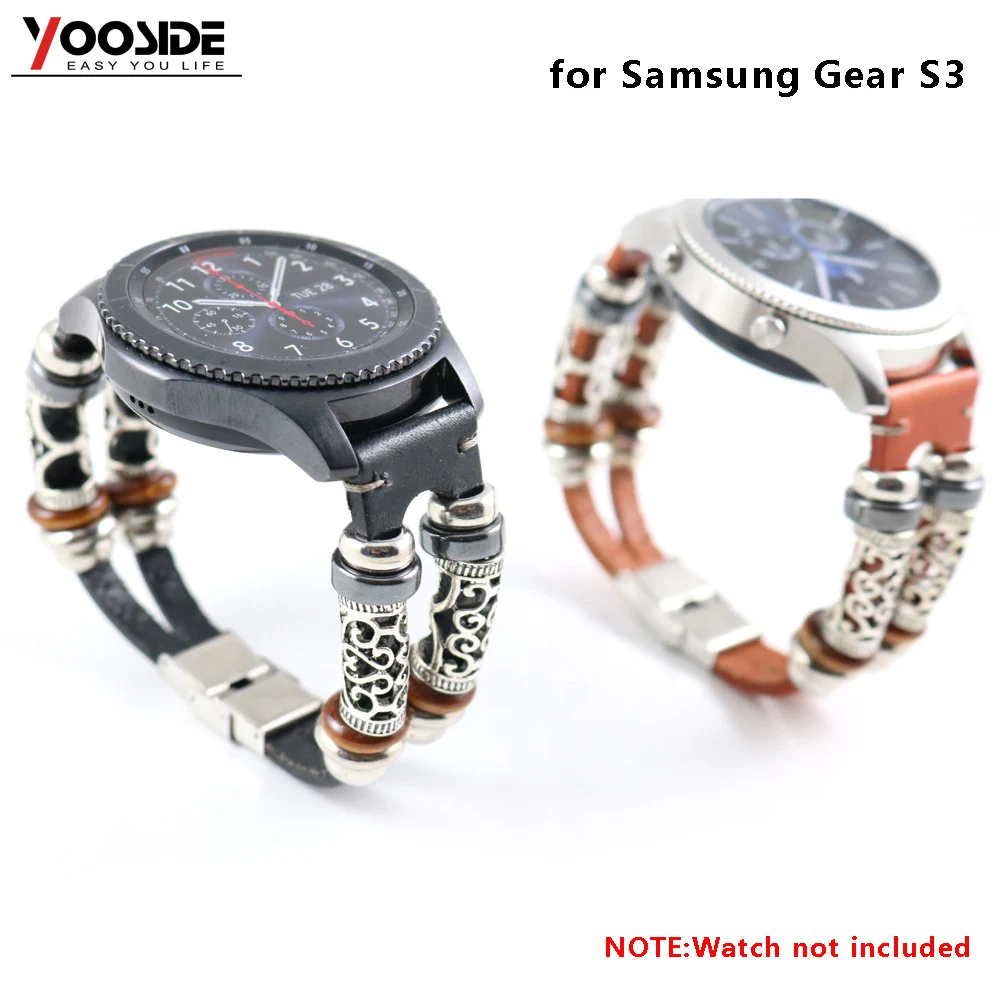 Ремешок сменный в винтажном стиле для Samsung Gear S3 HuaWei watch 1/2 2pro 22 мм|Смарт-аксессуары|