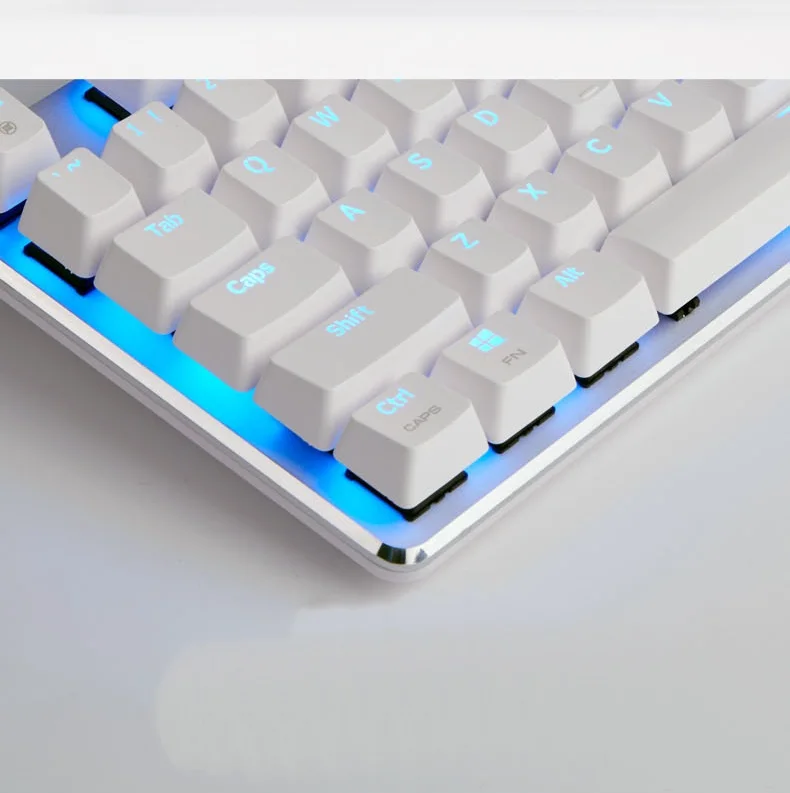 Новое поступление белая Magicforce 82 ключ USB Проводная эргономичная Механическая игровая клавиатура с подсветкой Переключатели Gateron; Синяя подсветка