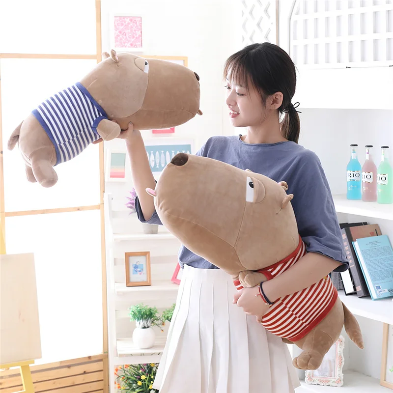Soft Duull Dog Plush Toy Plump Body Adorable Sleepy Dog Cushion Stuffed Doll Pillow For Kids Or Lover's Gift