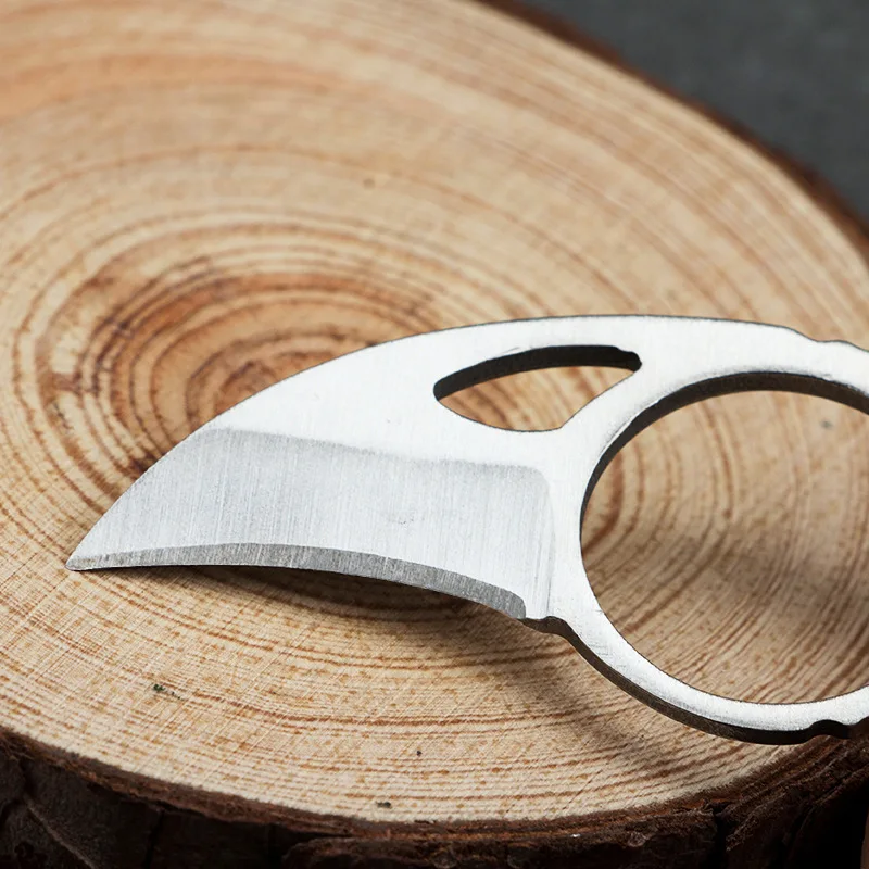Новый карманный knif Karambit с кожаной оболочкой резак портативный коготь ножи