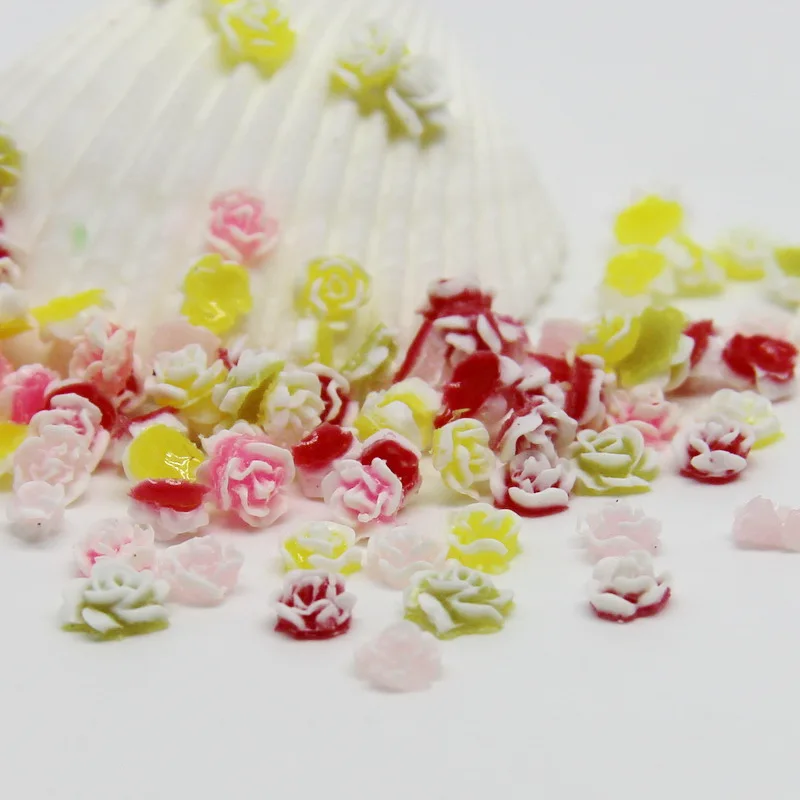 50 шт. 5 7 мм Милая цветная глина полимерная крошечная цветок милая для украшения