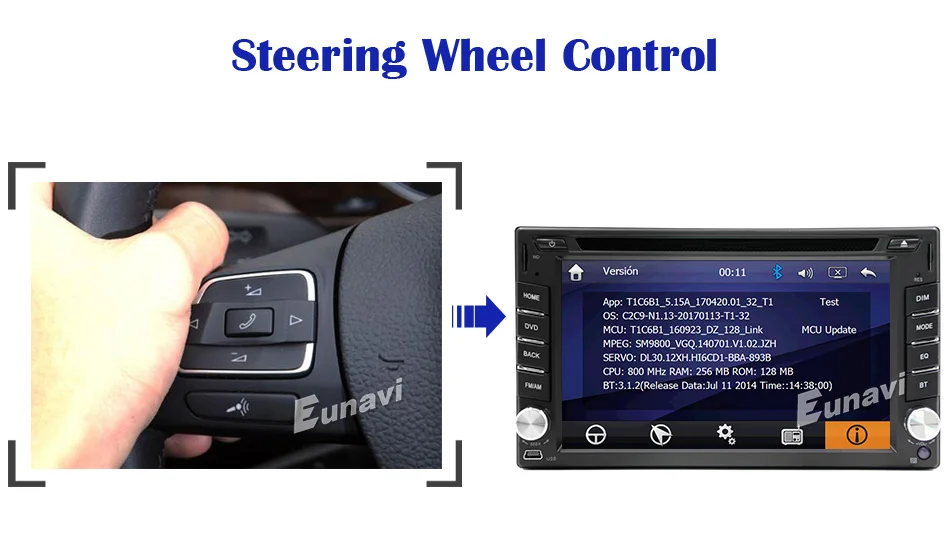 Perfect 2019 New Eunavi 2 Din Car Dvd Bluetooth Usb/tf Fm Aux Input Radio Mp5 Player Multimedia Entertainment With Hd Rear View Camera 9