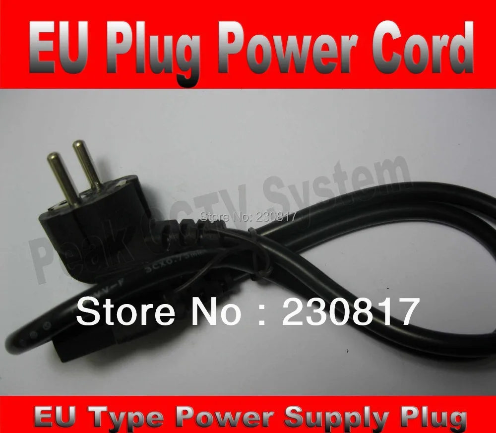 Europe EU Power Cord power plug European Standard EU Plug 2pcs/lot AC