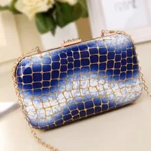 Новые модные роскошные ретро цвета простая Переливающаяся Дамская ручные вечерние сумки клатч на плечо цепь мини пакет