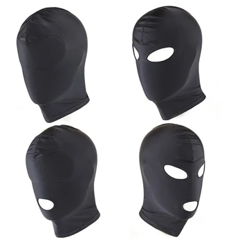 

Spandex Padded Blindfold Eye Face Mask Open Mouth Hood Head Opening Balaclava