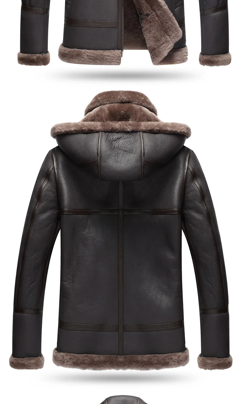 AYUNSUE, натуральная кожа, куртка для мужчин, зимняя, австралийский ...