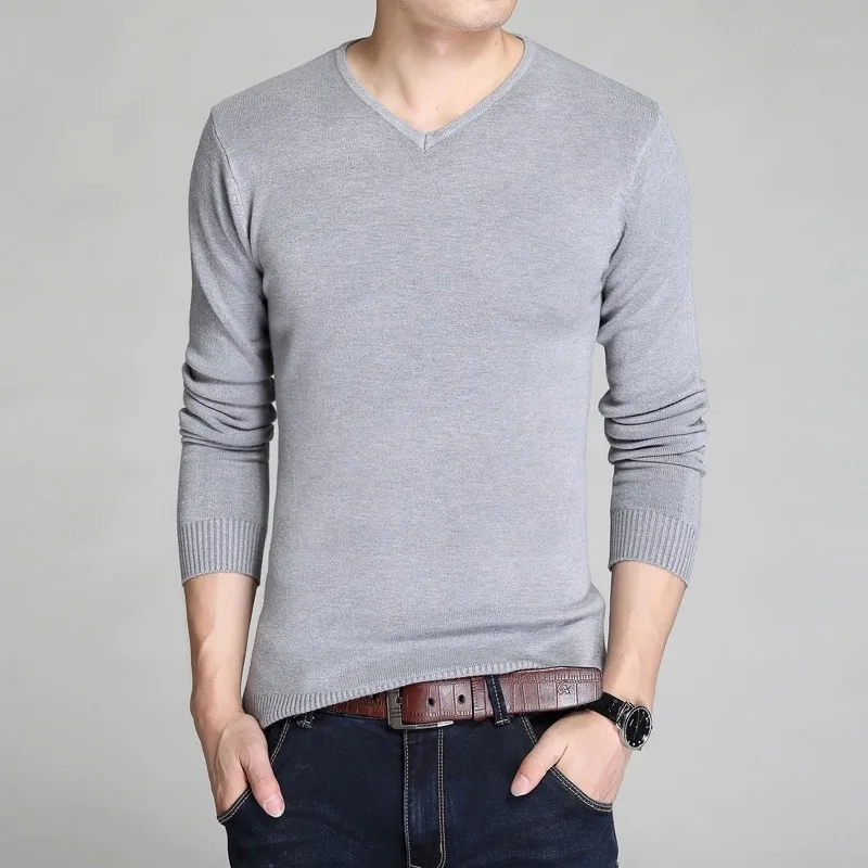 

Men's Sweaters 2016 Fashion Brand Clothing Slim Fit Knitting Mens Sweaters And Pullovers Blouses Casual V Neck Pull Homme Tops