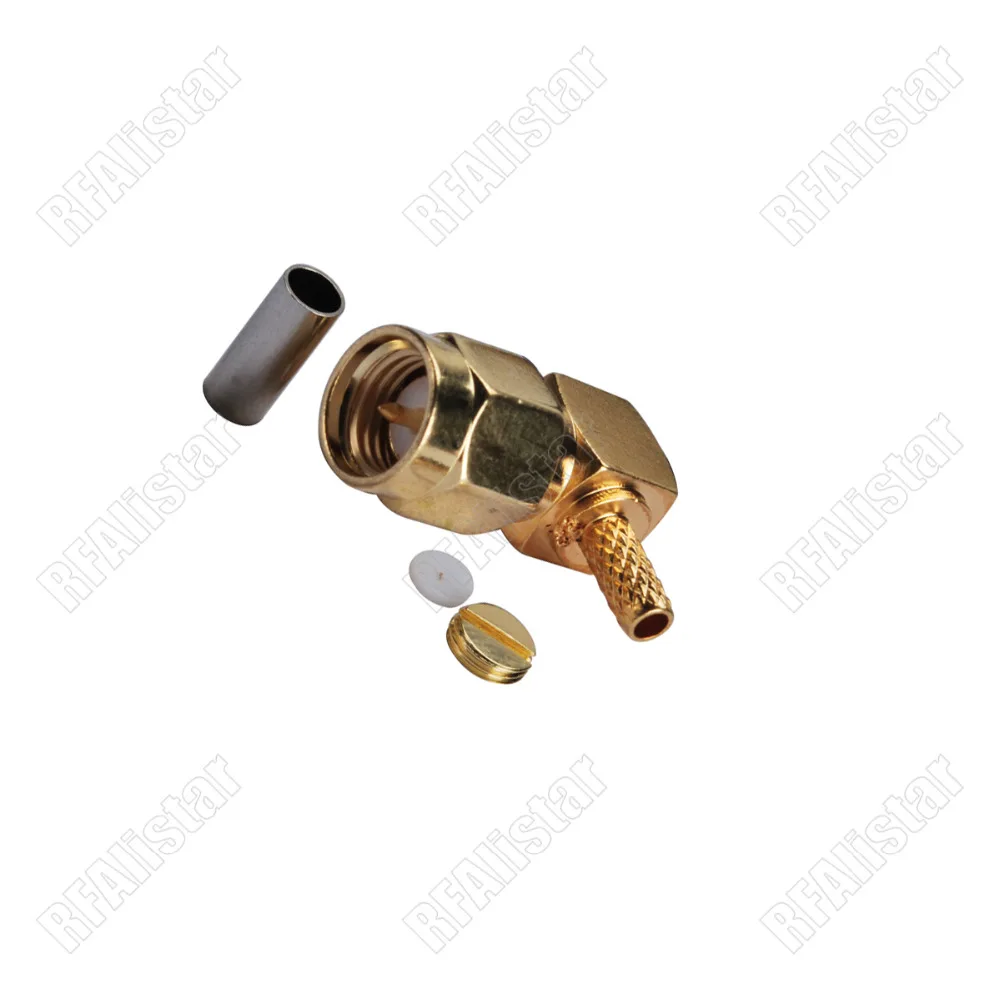 5 Pieces SMA Male Plug Right Angle 90 Degree RF Connector Crimp For RG174 RG316 Cable | Обустройство дома