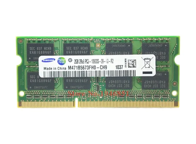 Samsung ноутбук память DDR3 2 Гб 1333 МГц PC3-10600 ноутбук ram 10600S 2G