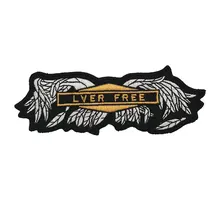 Пользовательские Байкер Мотоцикл крыло Вышивка Патчи live free