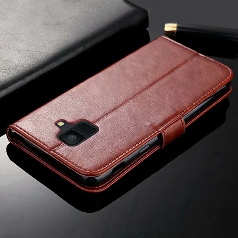 WhaY Винтаж чехол для samsung Galaxy A6 2018 бумажник Kickstand PU кожи класса люкс Filp fundas