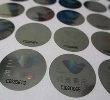 

customized hologram labe sticker with serial number