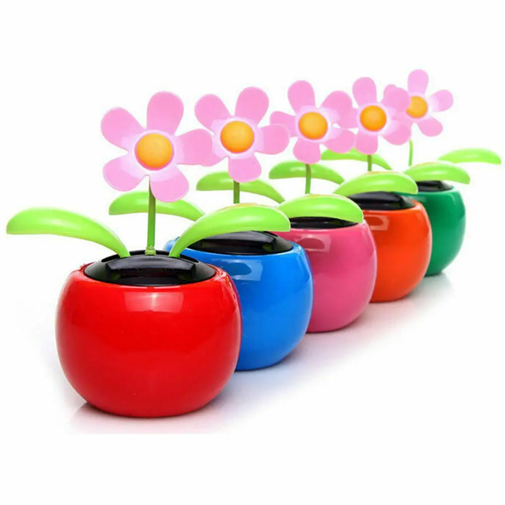

Automatic Solar Power Flip Flap Flower Car Decoration Swing Dancing Moving Sunflower Toy Gift