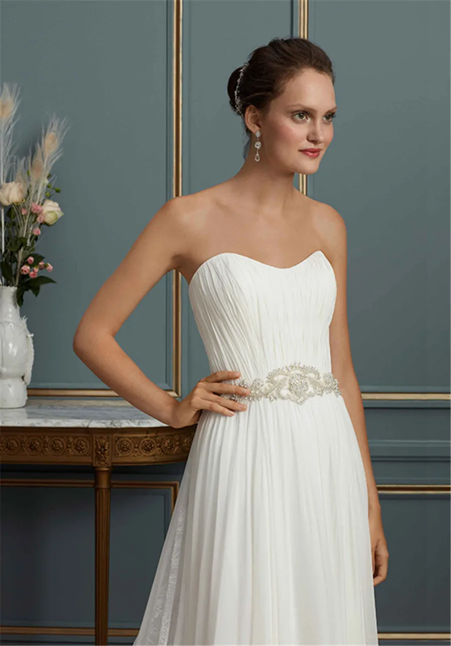 Flowing a Line Wedding Dresses