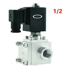 1/4-1 Электрический электромагнитный клапан высокого давления из нержавеющей стали 12VDC 24VDC 24VAC 110VAC 220VAC Автомойка электромагнитный клапан BSP/NPT Электрический привод клапан