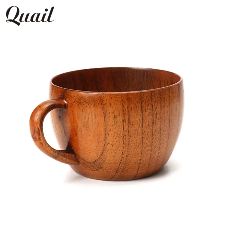 

Quail Chinese Style Handmade Natural Spruce Wood Wooden Cup Mug Breakfast Milk Coffee Cup Drinkware Kitchen Accessories