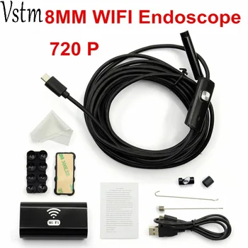 

2018 Newest 2M/5M/10M Wireless Wifi 8 MM Borescope HD 720P Endoscope Android Camera Waterproof Android Iphone Endoscope Camera