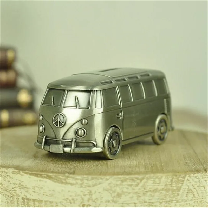 Metal Save Money Bus Car Coin Piggy Bank Saving Box Creative Gift Craft Home Decoration (4)