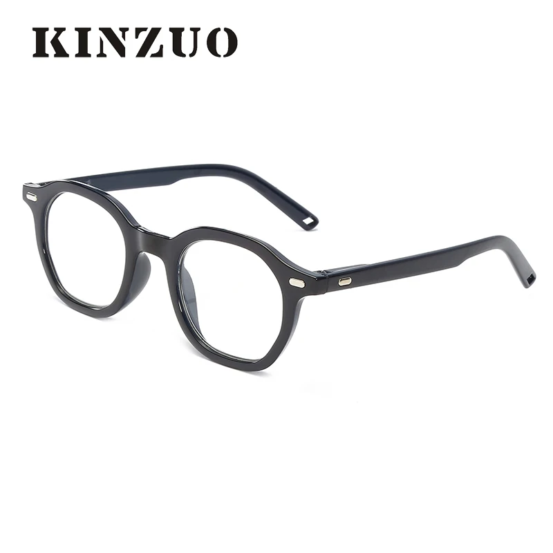 Модные неправильные графические очки для чтения для мужчин и женщин ретро ультра легкая стеклянная рамка диоптер+ 1,0-+ 4,0 KINZUO - Цвет оправы: Синий