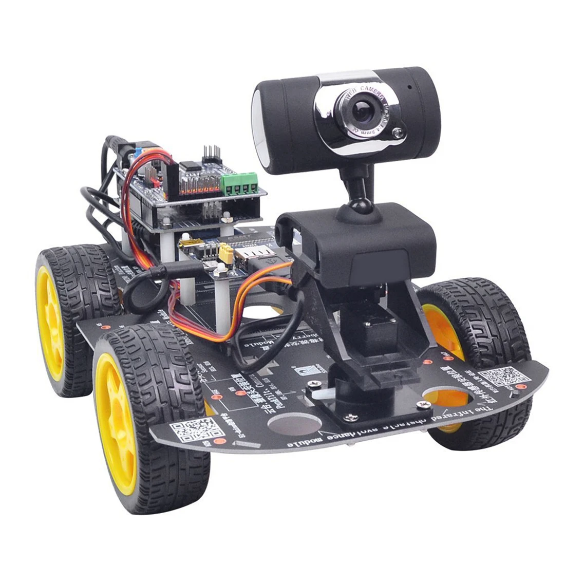 Программируемый робот DIY Wifi+ Bluetooth паровой обучающий автомобиль с графическим программированием XR блок Linux стандартная версия - Цвет: as shown