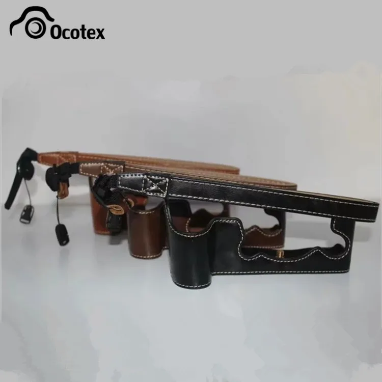 Кожаный чехол Ocotex для Fujifilm Fuji X-H1 XH1 получехол камеры цвет черный коричневый |