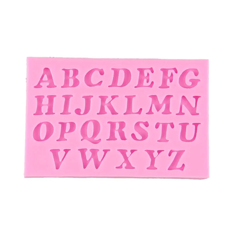 

Wholesale 3D English letters & numbers fondant cake molds soap chocolate mould for the kitchen Ustensiles Patisserie Cake Mould