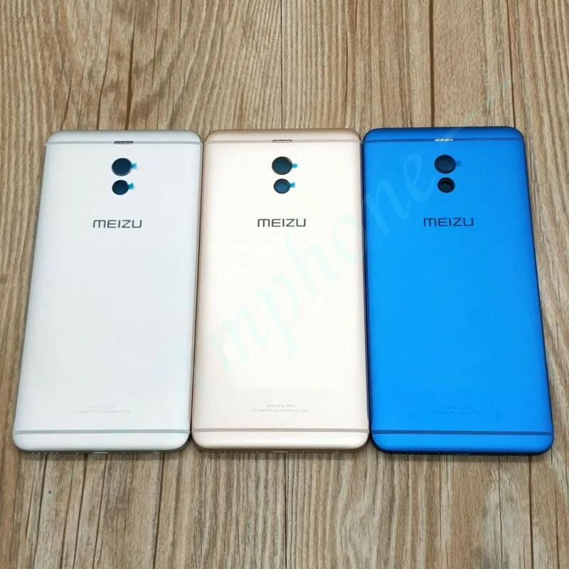 

New Spare Parts Back Battery Cover For MEIZU M6 Note Door Housing+Camera Flash Lens Replacement + Side Buttons +Sim Tray