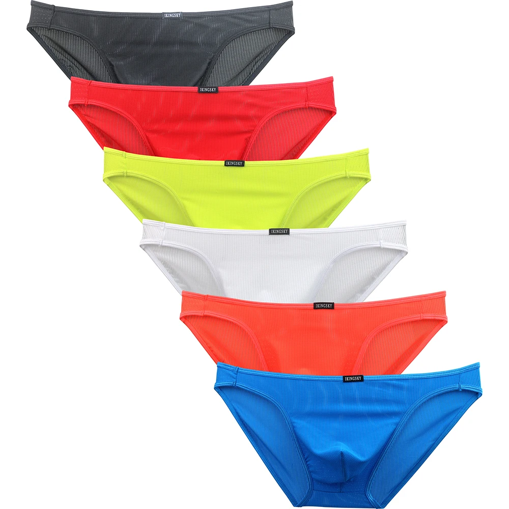

iKingsky Men's Seamless Front Pouch Bikini Underwear Sexy Low Rise Breathable Men Tagless Briefs Underwear …