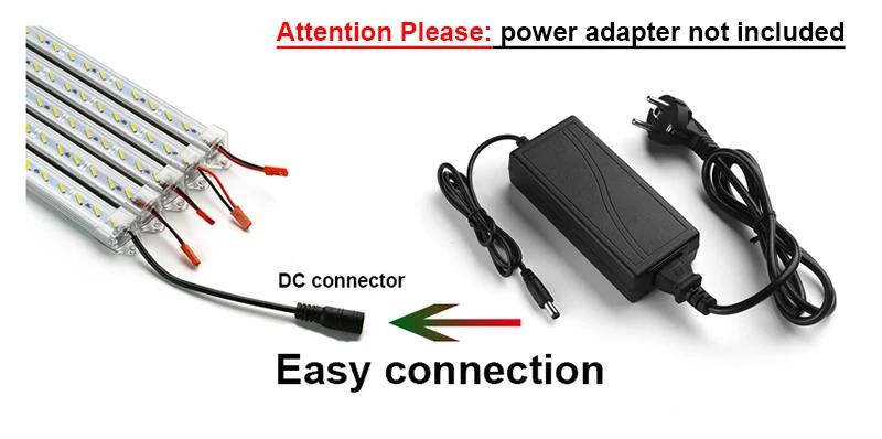 Полоса светодиодная жесткая DC12V 36 SMD 8520 Алюминий светодио полосы светильник длинный светодиодные ленты для кухни полоса светодиодная жесткая светильник длинный кухня свет под шкаф светодиодная лента в корпусе