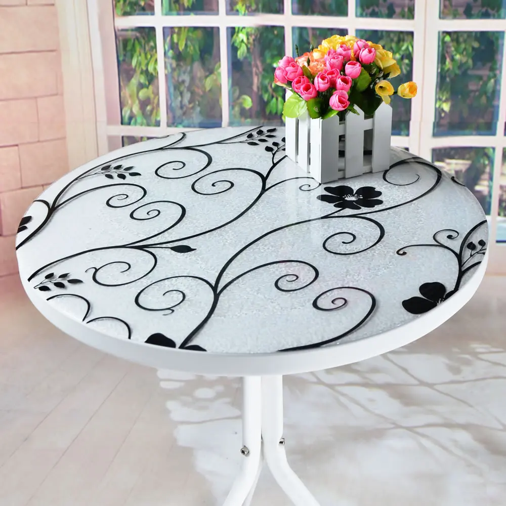  2019 new arrival pvc table cloth home textile home table protector sofa glass crystal board placema