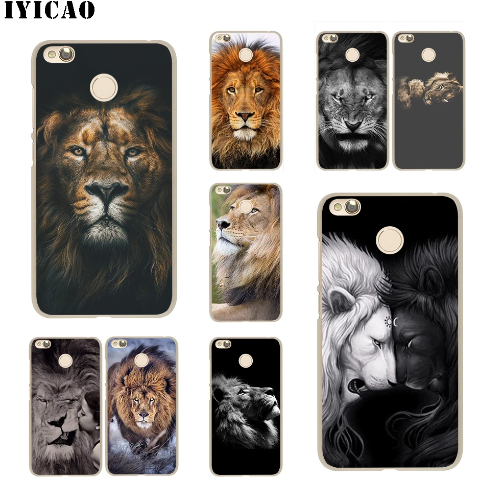 Жесткий чехол IYICAO Animals The lion для Redmi 8A 6A 4A S2 Note 7 3 4X6 5 Pro 5A Prime Plus Go|Чехлы-накладки| |