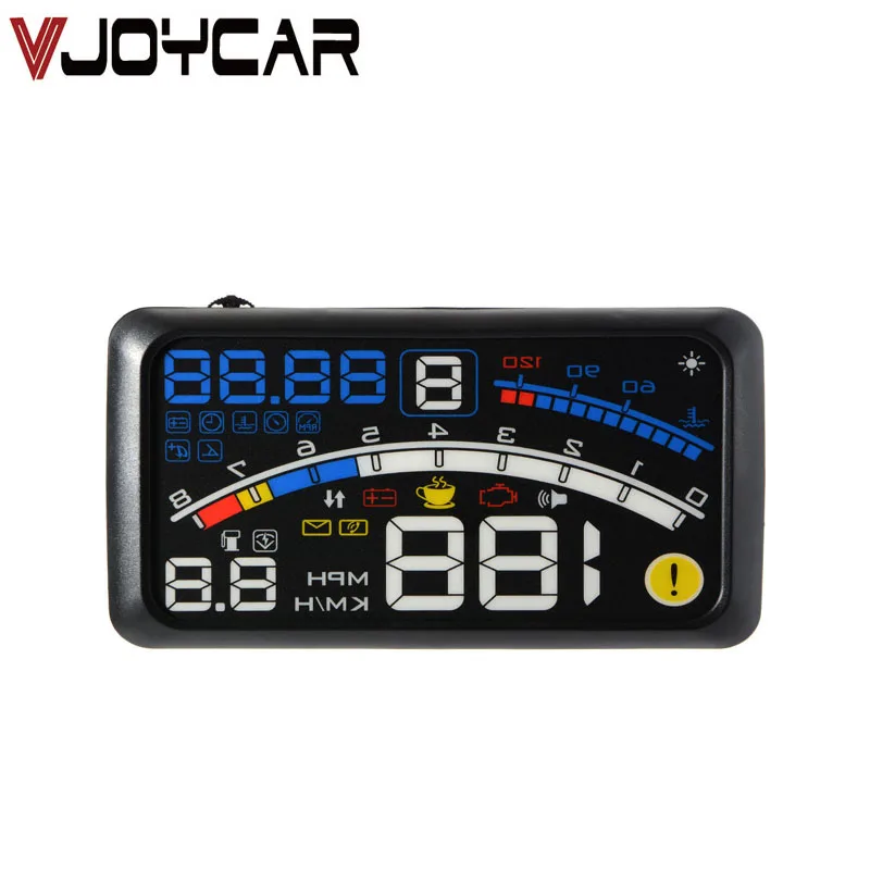 VJOYCAR Универсальный OBD2 автомобилей Hud Head up Дисплей сине белые свет авто Интерфейс
