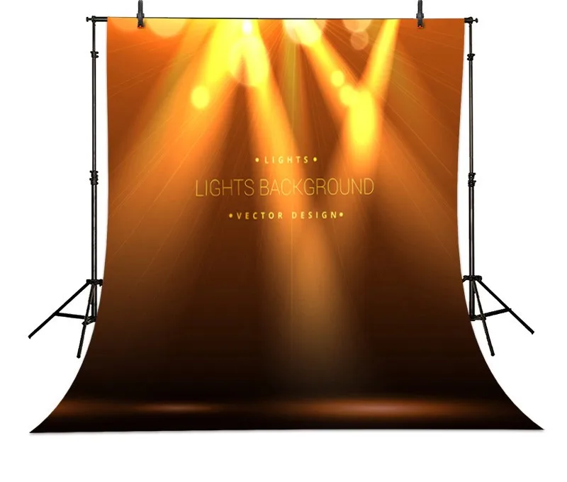 

Spotlight Bokeh Yellow Backgrounds High-grade Vinyl cloth Computer printed children backdrops