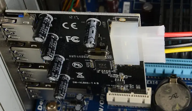 Tarjeta de expansión PCIE a USB 3,0, adaptador PCI Express, tarjeta Pcie, 4 puertos USB 3,0 con Cable de conector de alimentación Sata de 15 pines Tarjeta de expansión PCIE a USB 3,0, adaptador PCI Express, tarjeta Pcie, 4 puertos USB 3,0 con Cable de conector de alimentación Sata de 15 pines