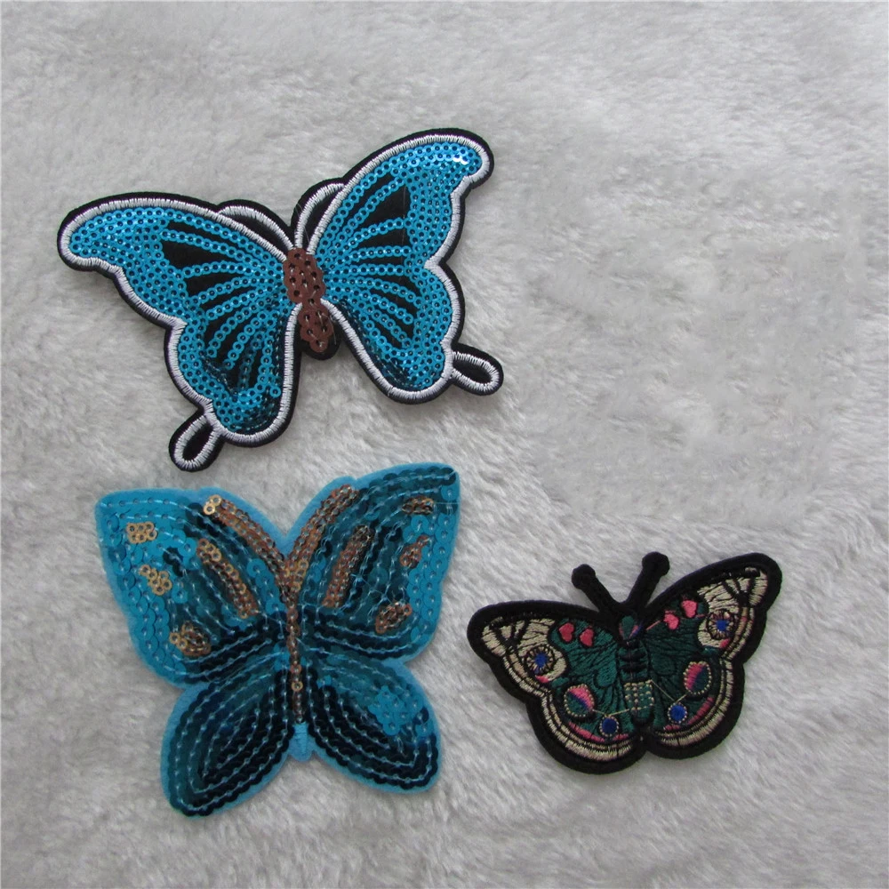 

cartoon butterfly patches Iron On Patch Embroidered Applique Patch Clothes Stickers DIY Apparel Accessories C5476-C5486