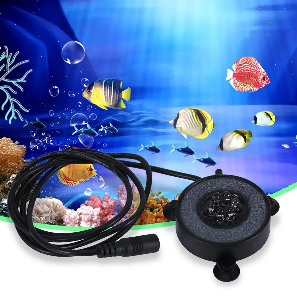 

Colorful Underwater Led Light Round Fish Tank Lamp 6 LEDs Air Bubbles Aquarium Submersible Swimming Pool Light